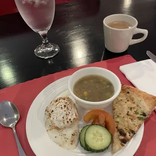 Appetizers including soup.