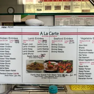 sushi and sashimi, menu