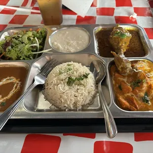 The meat lunch plate.