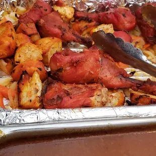 tandoori chicken and goat stew