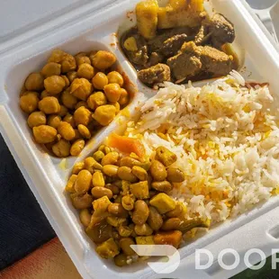 a container of food