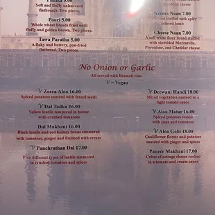 More vegan options