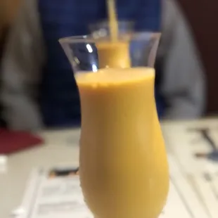 a glass of orange juice
