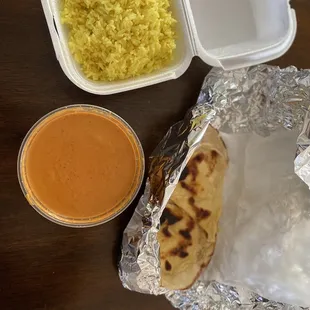 Butter chicken and butter naan