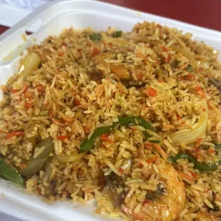 Shrimp briyani