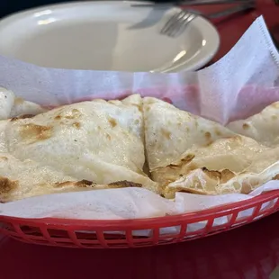 Naan bread, goes so well with all sauces