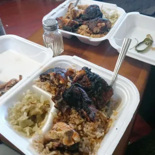 Jerked chicken platter