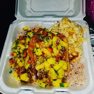 Jerk Chicken/Salmon Taco Dinner
