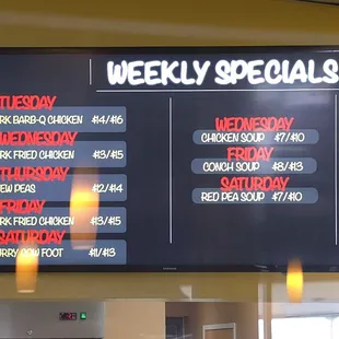 Current menu