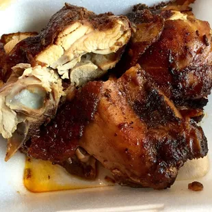 Jerk chicken, not spicy