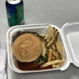 Single stack cheeseburger