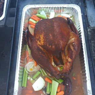  a roasting turkey