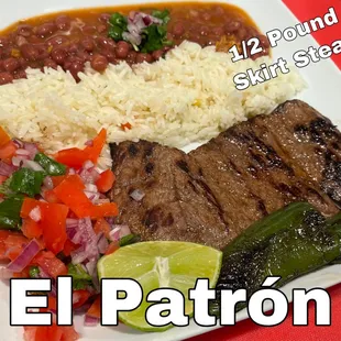 a plate of mexican food