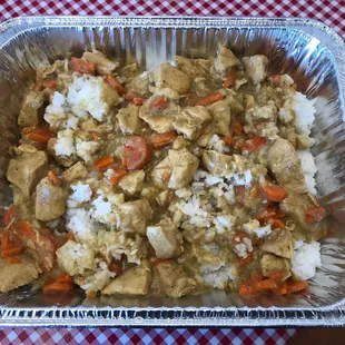 This is our tastee chicken curry dish.
