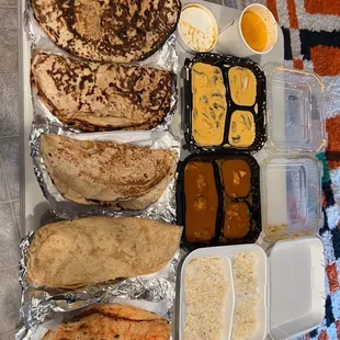 a variety of food items