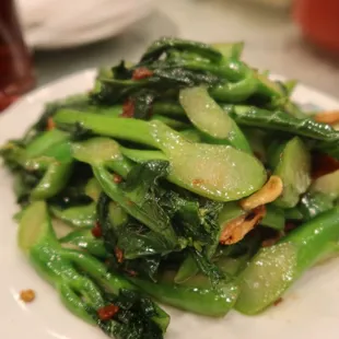 Chinese veggies and small fish!