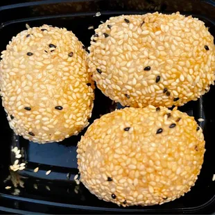 Sesame Balls with Salted Egg Yolk