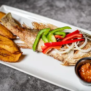 Croaker Fish with Plantain