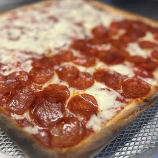 Sicilian style pizza
