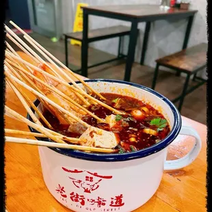 Old Chengdu Spicy Pot $22.69 / 20 skewers.