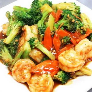 Shrimp with broccoli