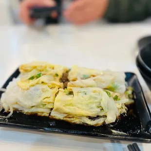 Beef with egg and bean sprouts everything here just so good