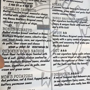 Getting Chicken Bomb Nachos at Bones Brothers