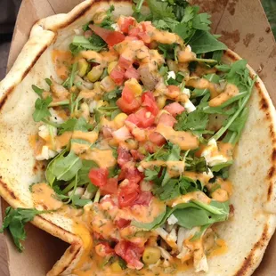 Meet Ben Franklin. He may have invented the lightning rod, but this is the next best thing from the Revolution Rotisserie booth.