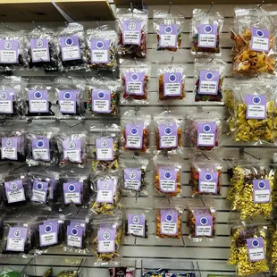 Snacks for every taste!  Sweet.  Salty!  Fruity!