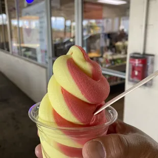 Strawberry/Banana Soft Serve...