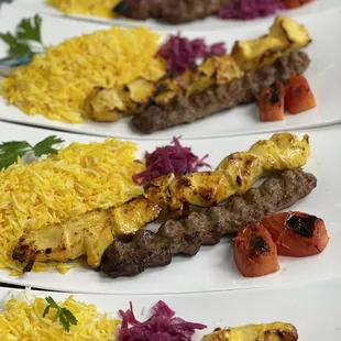 a variety of different types of food