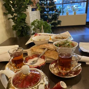 Special Persian Tea, Koubideh Kebab, Sampler Platter