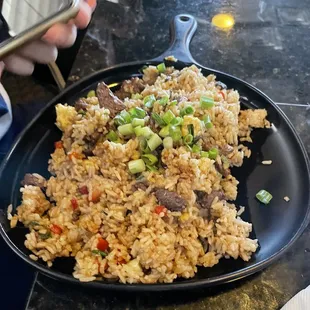 Fried rice beef