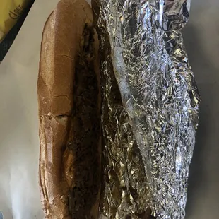a hot dog and a banana