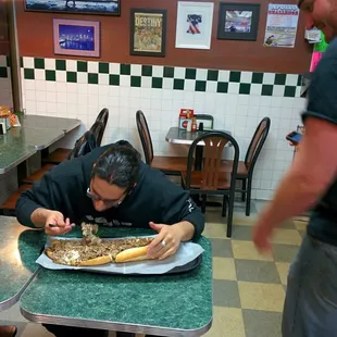 Sandwich challenge going on as I ordered...