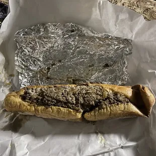 a sandwich and a drink