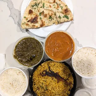 a variety of indian food