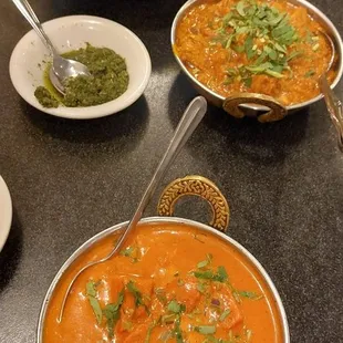 Butter Chicken and Chicken Madras