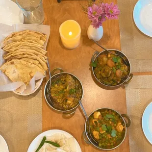 a table set for a meal