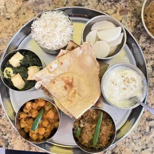 a plate of indian food