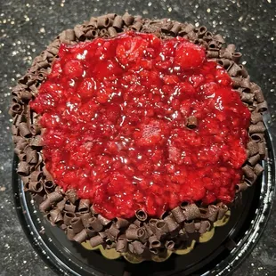 Chocolate cake with raspberry filling