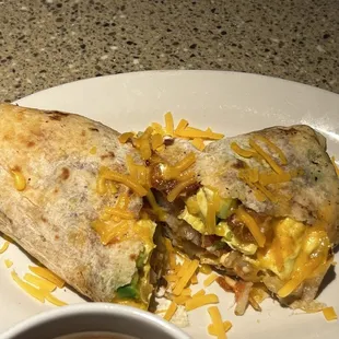a breakfast burrito