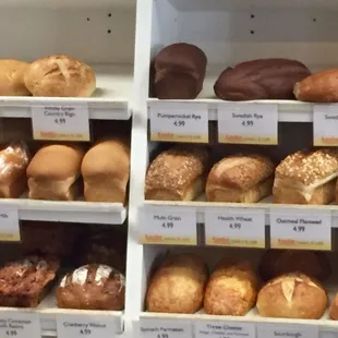 Breads!  They will happily slice your loaf of bread when you buy it!