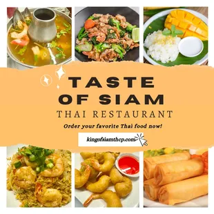 Discover Tehachapi's Hidden Gem at Taste of Siam Thai restaurant! 

Get 20% OFF your first pickup order at Taste of Siam!