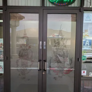 Beautiful entry into restaurant.