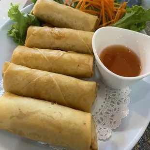 1. Homemade Vegetable Egg Rolls (5 Rolls)