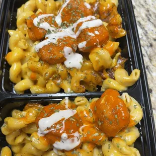 Buffalo Chik'n Mac N Cheeze bowl