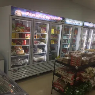 Lots of frozen fish: katla, rogue, hilsha; and also samosas, puris, parathas, jaggery!