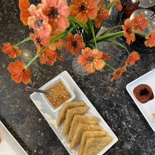a variety of desserts