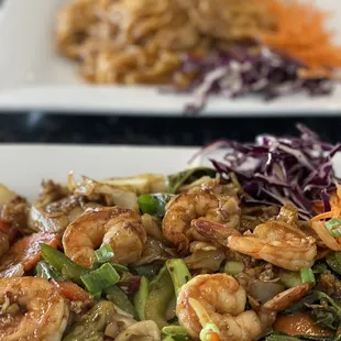 two plates of food